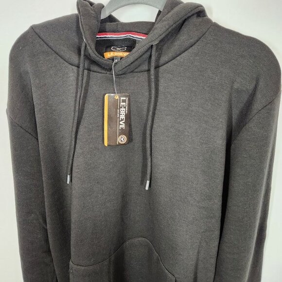 NWT Le Breve Plus overhead hoodie in black Size large - Picture 7 of 8